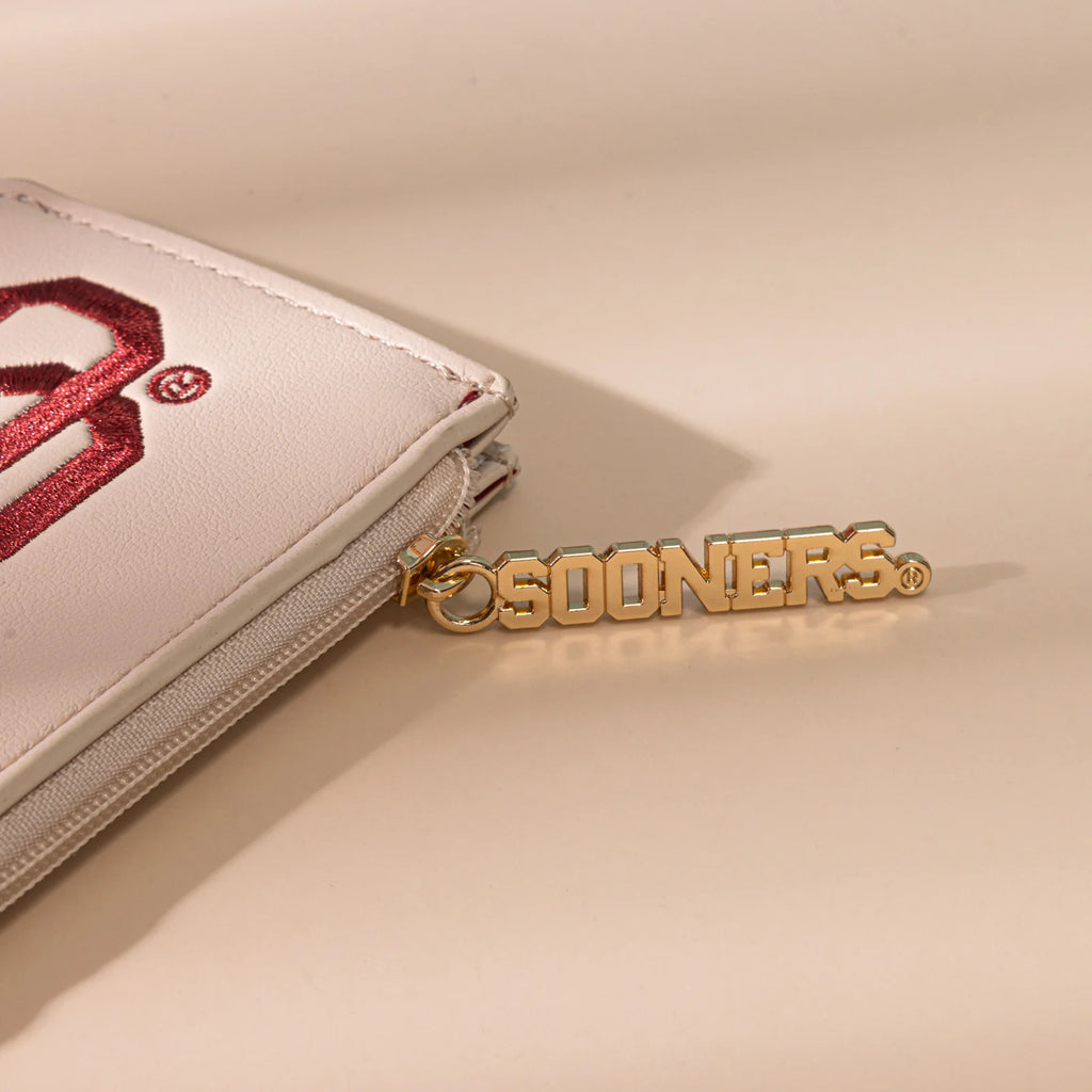 University of Oklahoma Sooners Zip Card Case - Beige