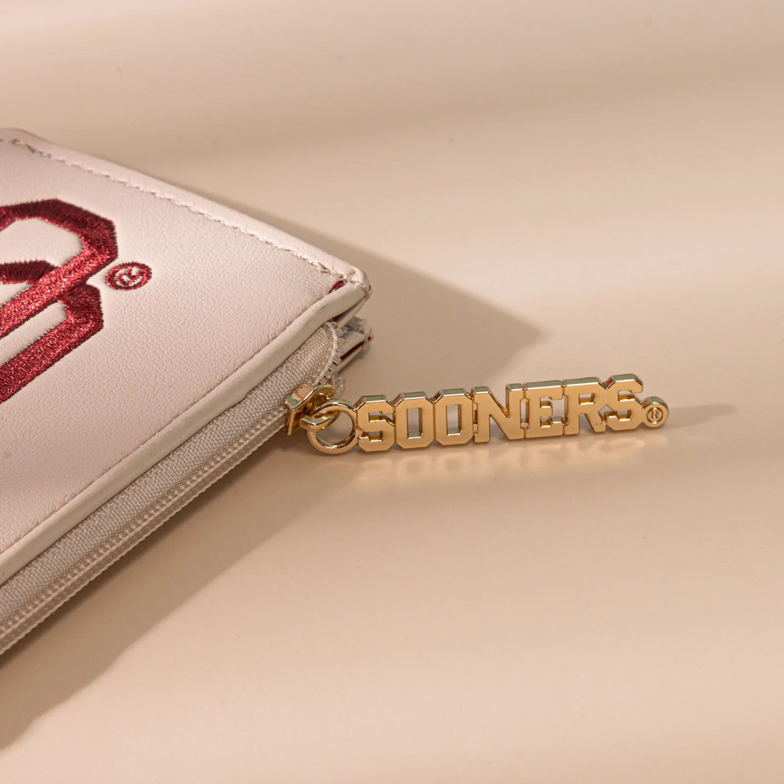University of Oklahoma Sooners Zip Card Case - Beige