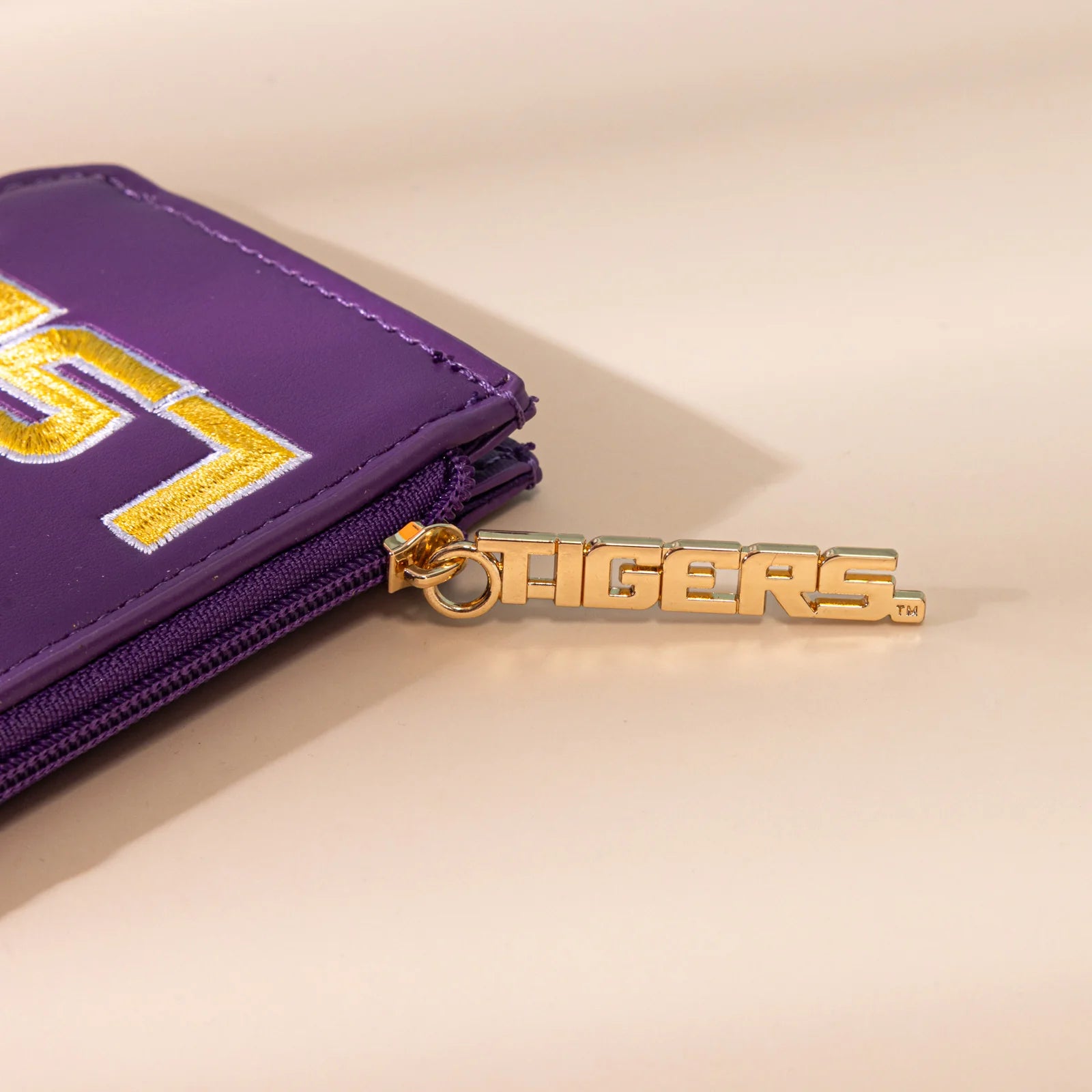 Louisiana State University Fighting Tigers Zip Card Case-Purple