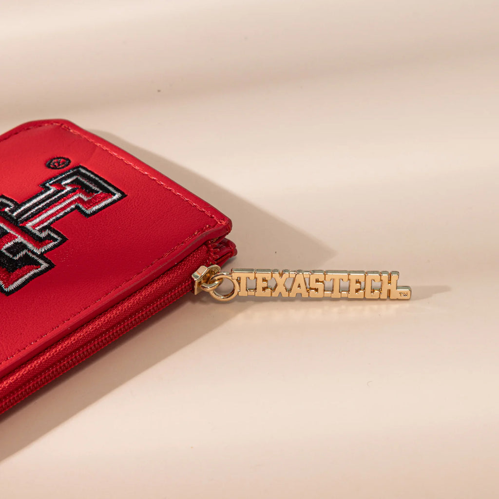 University of Texas Tech Red Raiders Zip Card Case-Red