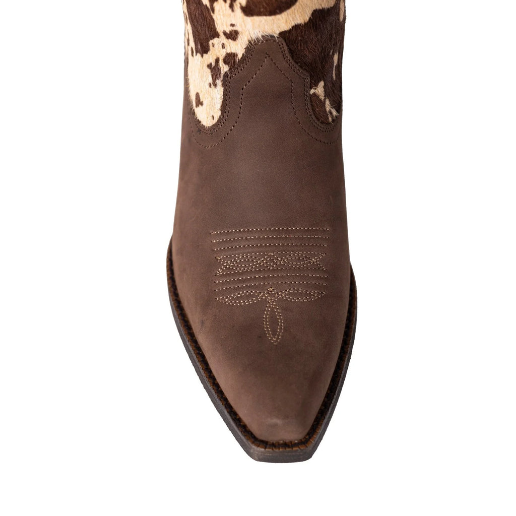 MWB6003 Montana West Women's Western Cow Print Cowgirl Boots - Full Grain Leather, Snip Toe
