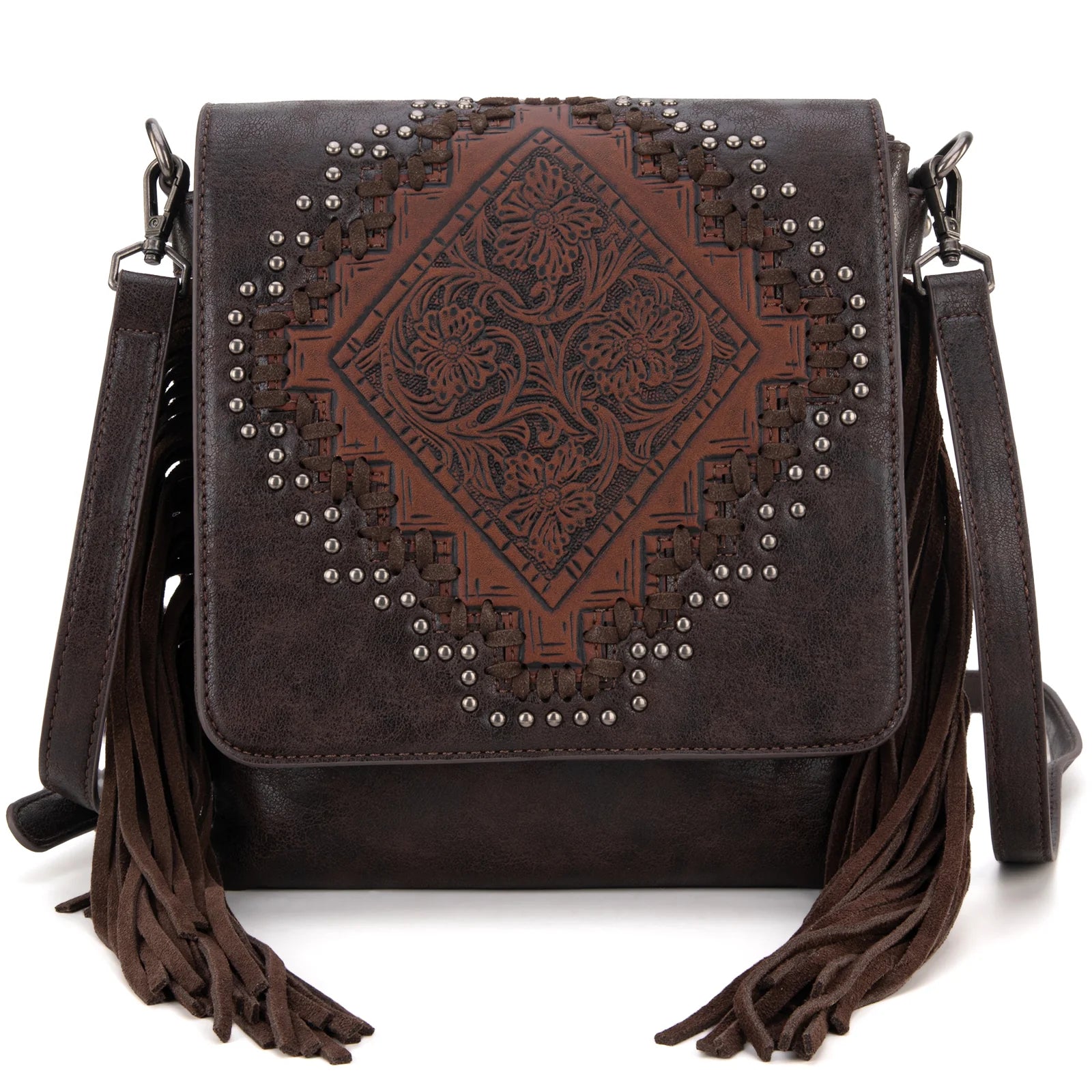 Montana West Tooled Fringe Collection Concealed Carry Crossbody