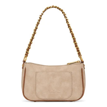 Montana West Tooled Floral Chain Shoulder Crossbody Bag - Tan
