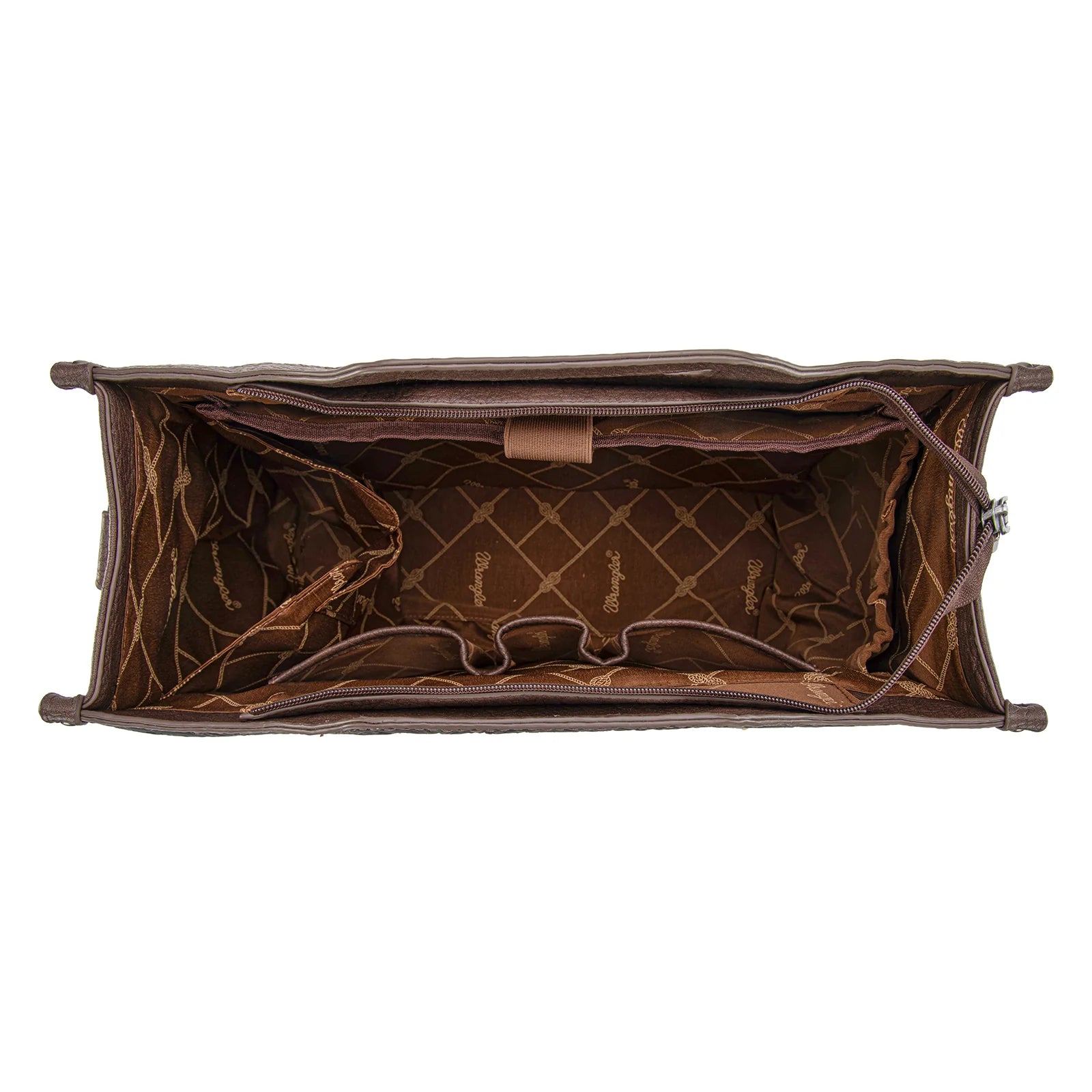 WG283-014 Wrangler Genuine Cowhide Carry-All Cowhide Large Tote /Crossbody - Coffee