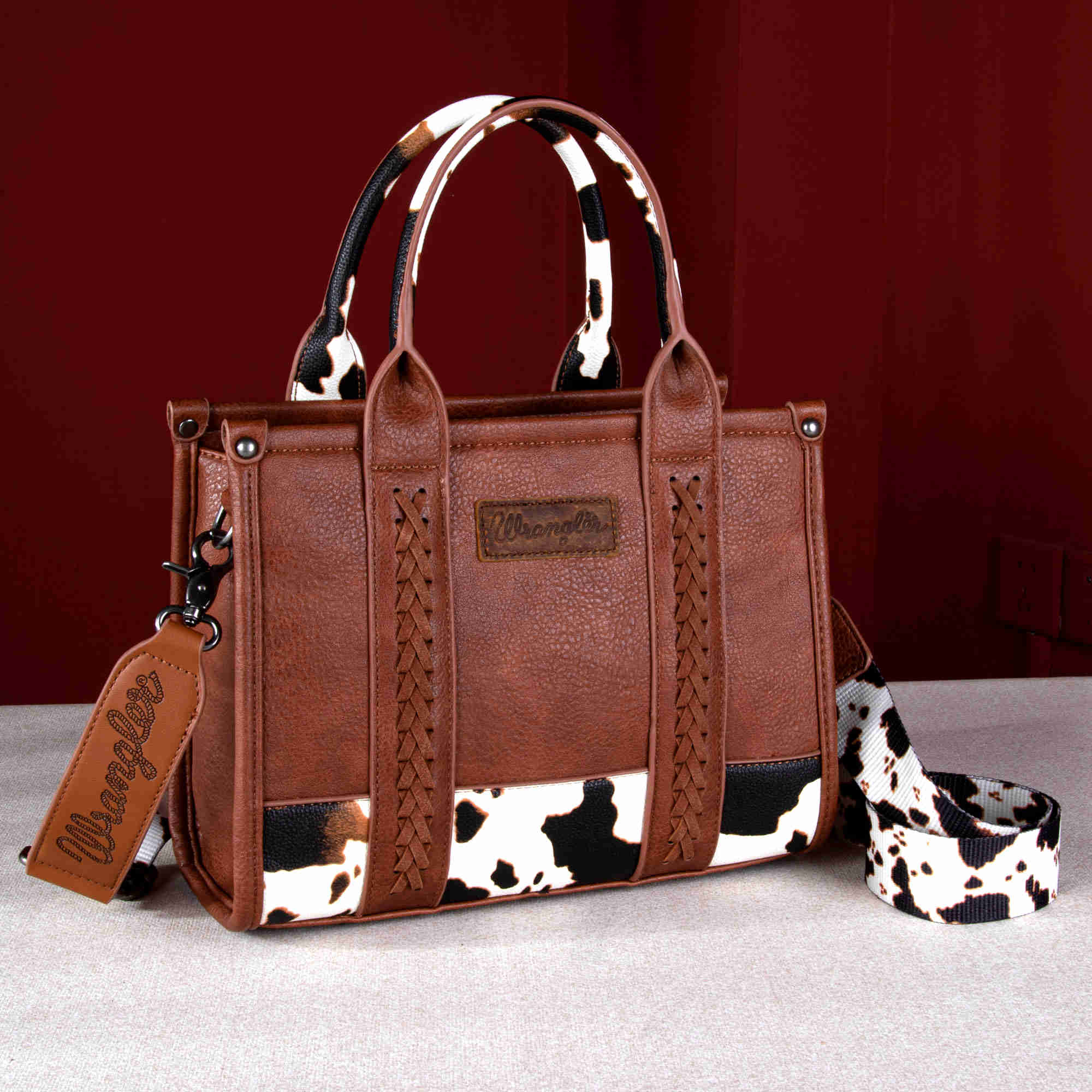 Wrangler Leopard Print Concealed Carry Tote/Crossbody