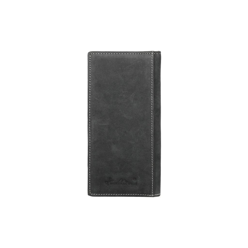 MWL-W033 Genuine Hair-On Leather Collection Men's Wallet Black
