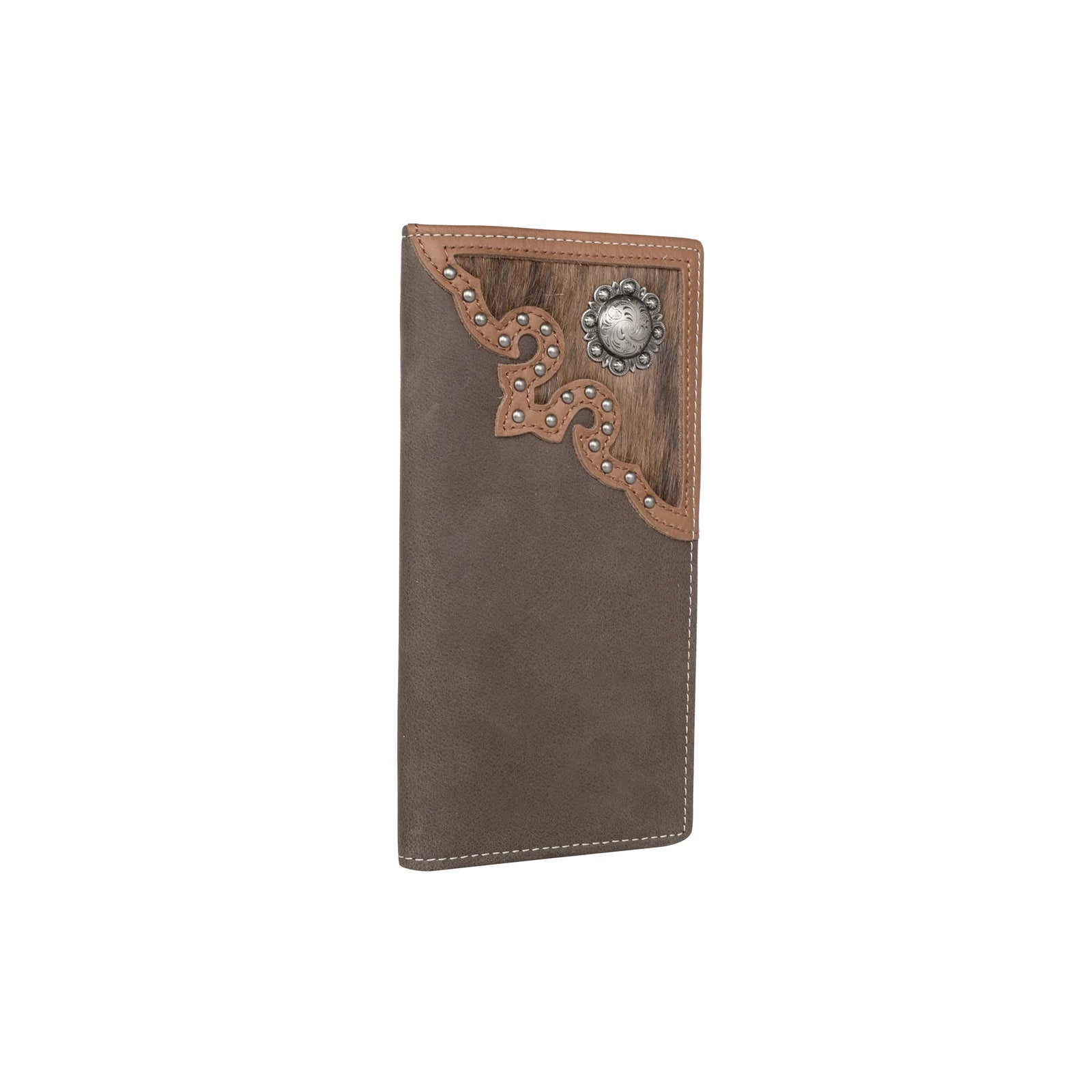 MWL-W033 Genuine Hair-On Leather Collection Men's Wallet Coffee