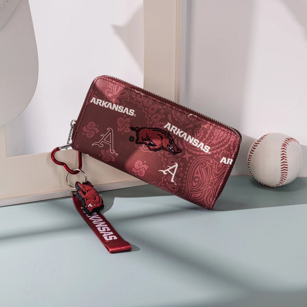 University of Arkansas Razorbacks Wallet/Wristlet - Burgundy