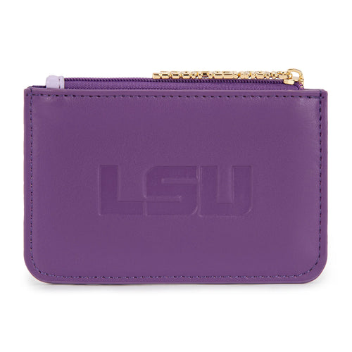 Louisiana State University Fighting Tigers Zip Card Case-Purple