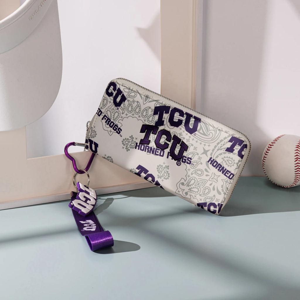 NC-TCU011BG Texas Christian University Horned Frogs Wallet/Wristlet- Beige
