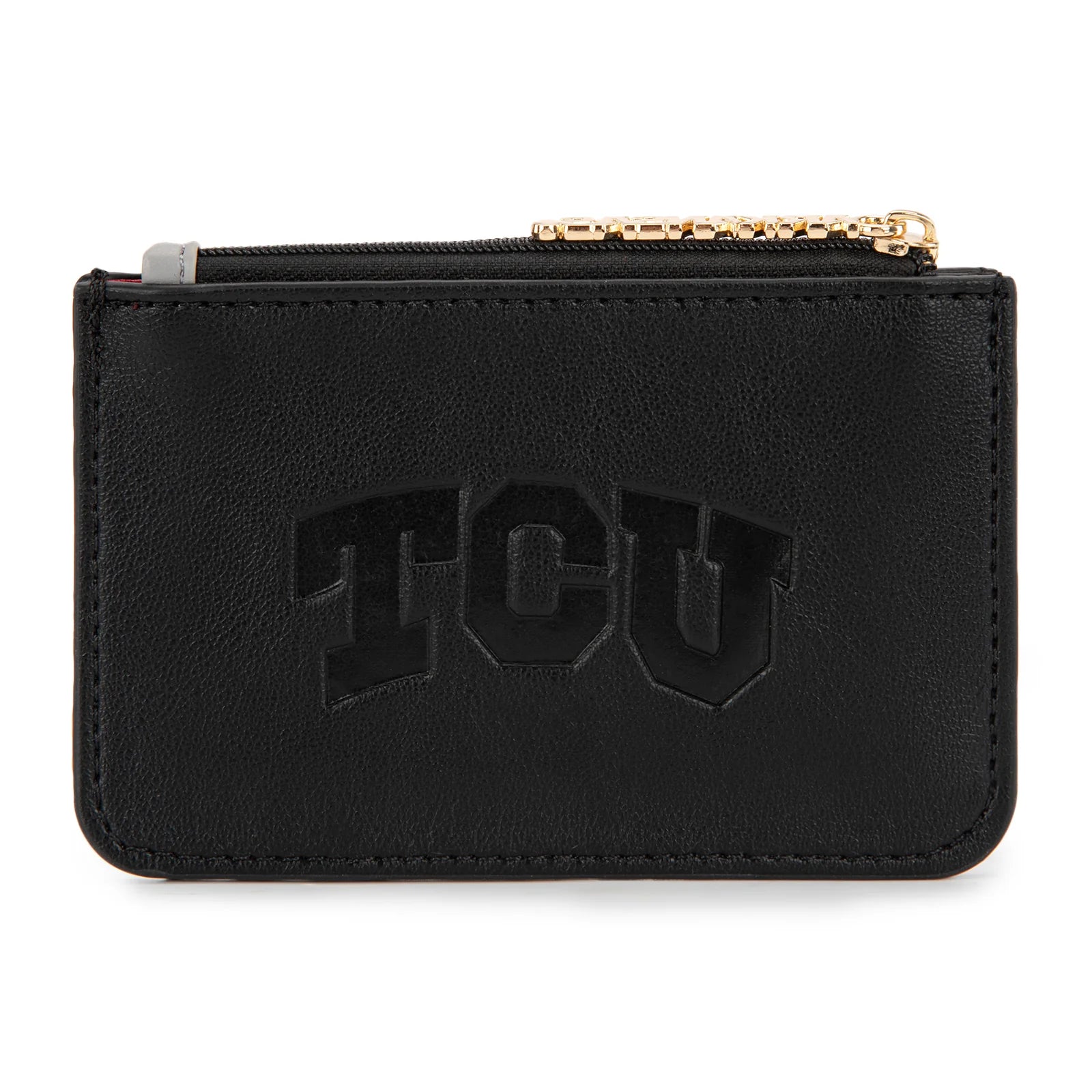 Texas Christian University Horned Frogs Zip Card Case-Black