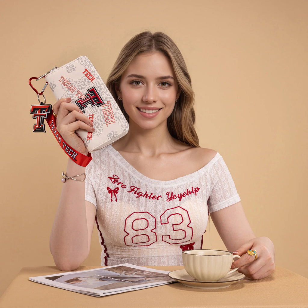 NC-TTU011BG University of Texas Tech Red Raiders Wallet/Wristlet- Beige