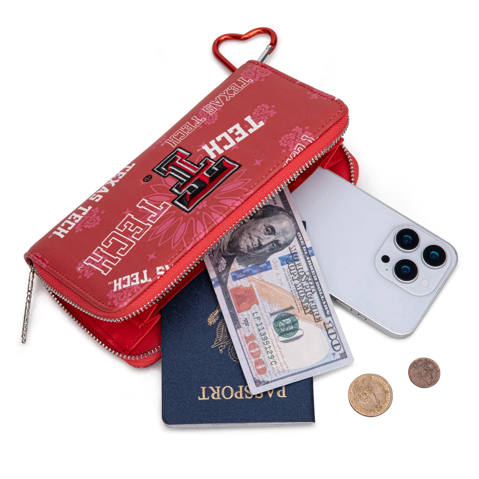 NC-TTU011RD University of Texas Tech Red Raiders Wallet/Wristlet- Red