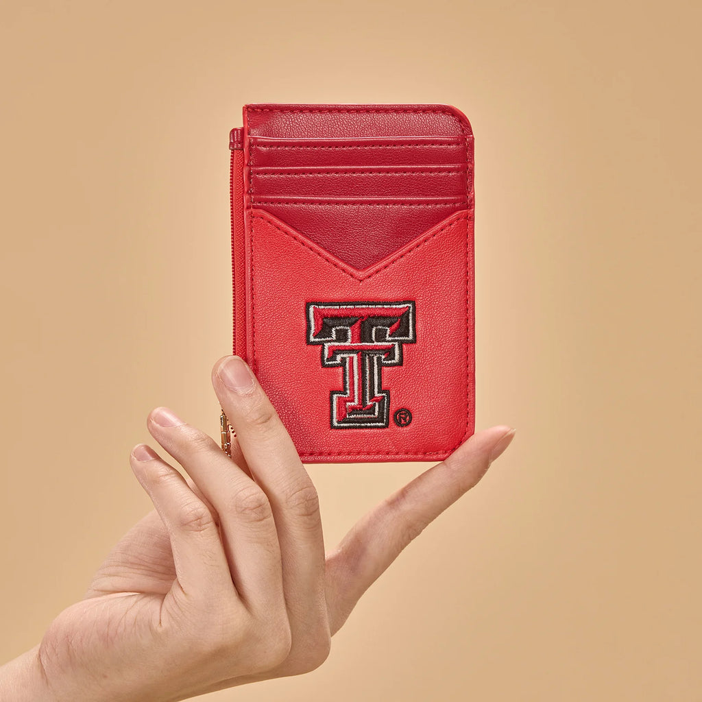 University of Texas Tech Red Raiders Zip Card Case-Red