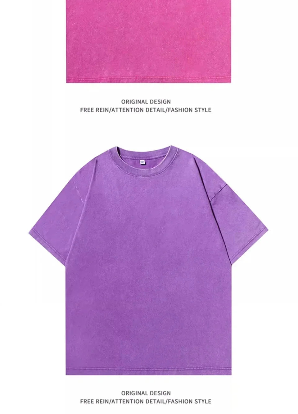 Men's Retro Washed T Shirt Heavy Cotton Oversized