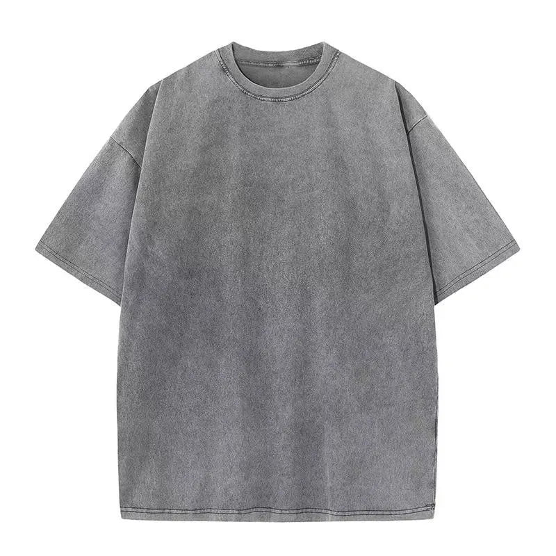Men's Retro Washed T Shirt Heavy Cotton Oversized