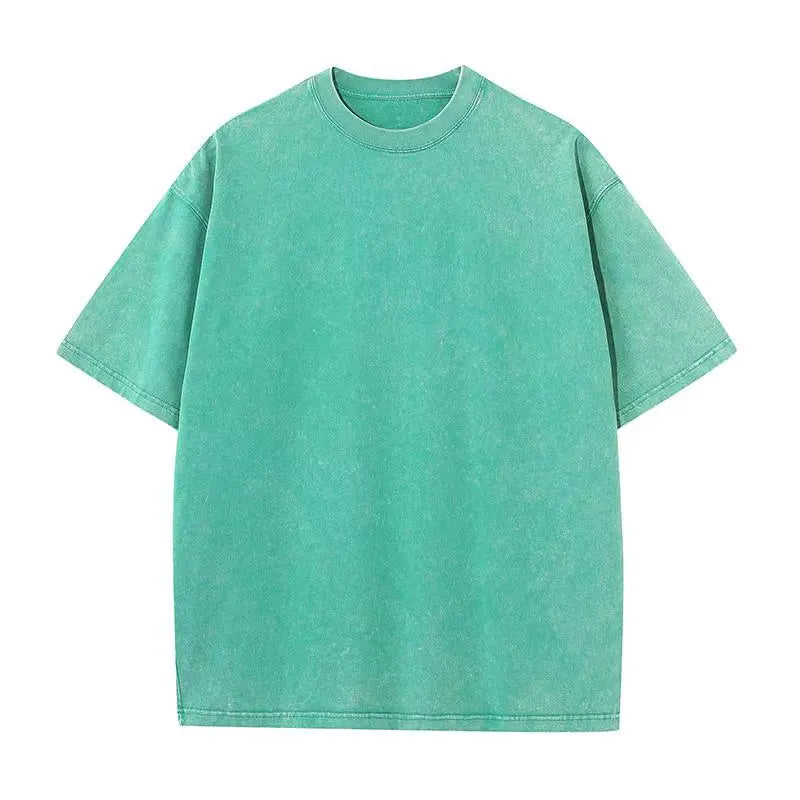 Men's Retro Washed T Shirt Heavy Cotton Oversized