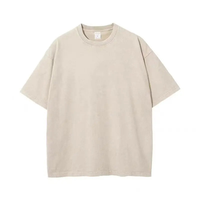 Men's Retro Washed T Shirt Heavy Cotton Oversized