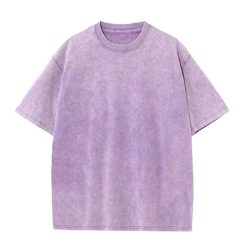 Men's Retro Washed T Shirt Heavy Cotton Oversized