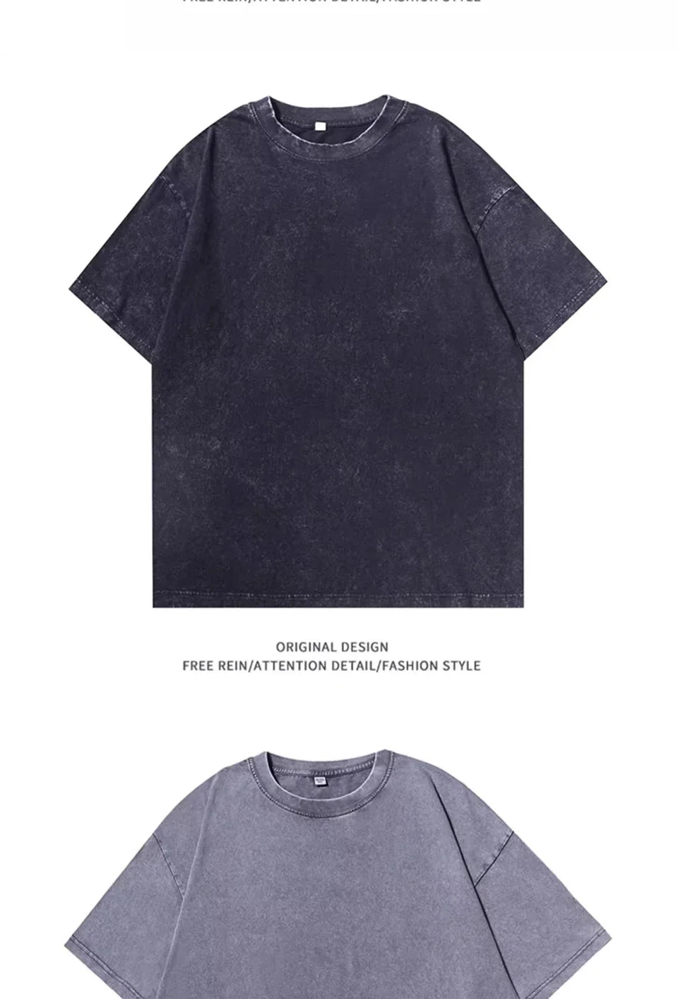 Men's Retro Washed T Shirt Heavy Cotton Oversized