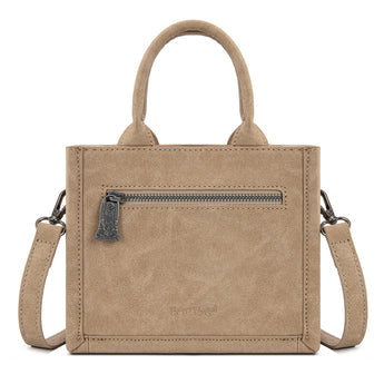 Trinity Ranch Western Hair-On Cowhide Mini Tote/Crossbody -Tan