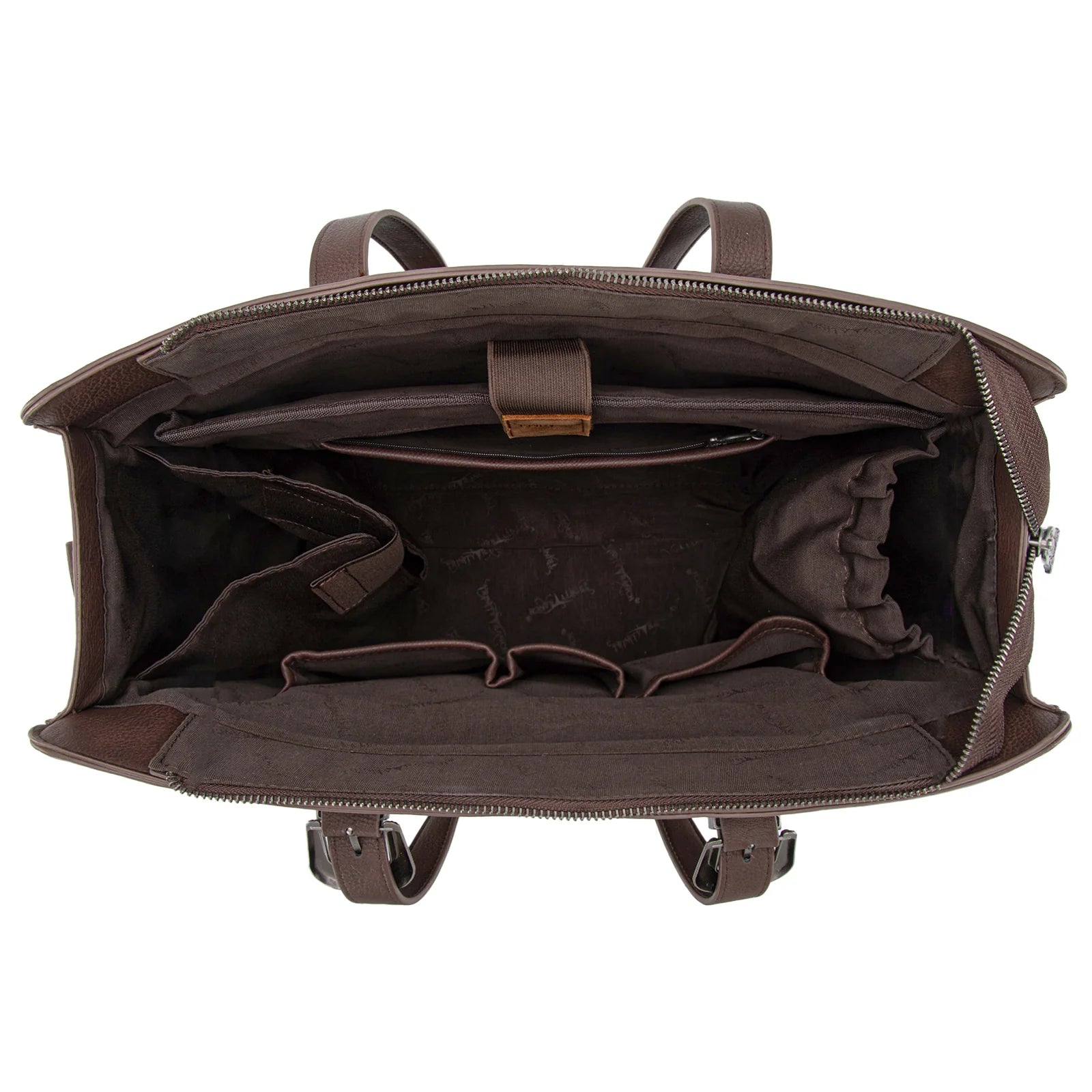 TR202G-8355CF Trinity Ranch Genuine Cowhide Carry-All Cowhide Concealed Carry Large Tote /Crossbody - Coffee