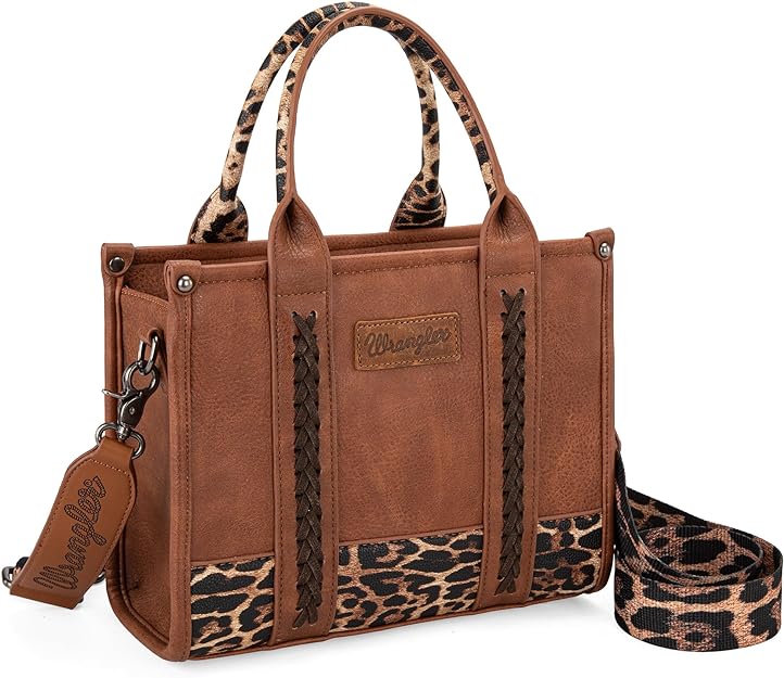 Wrangler Leopard Print Concealed Carry Tote/Crossbody