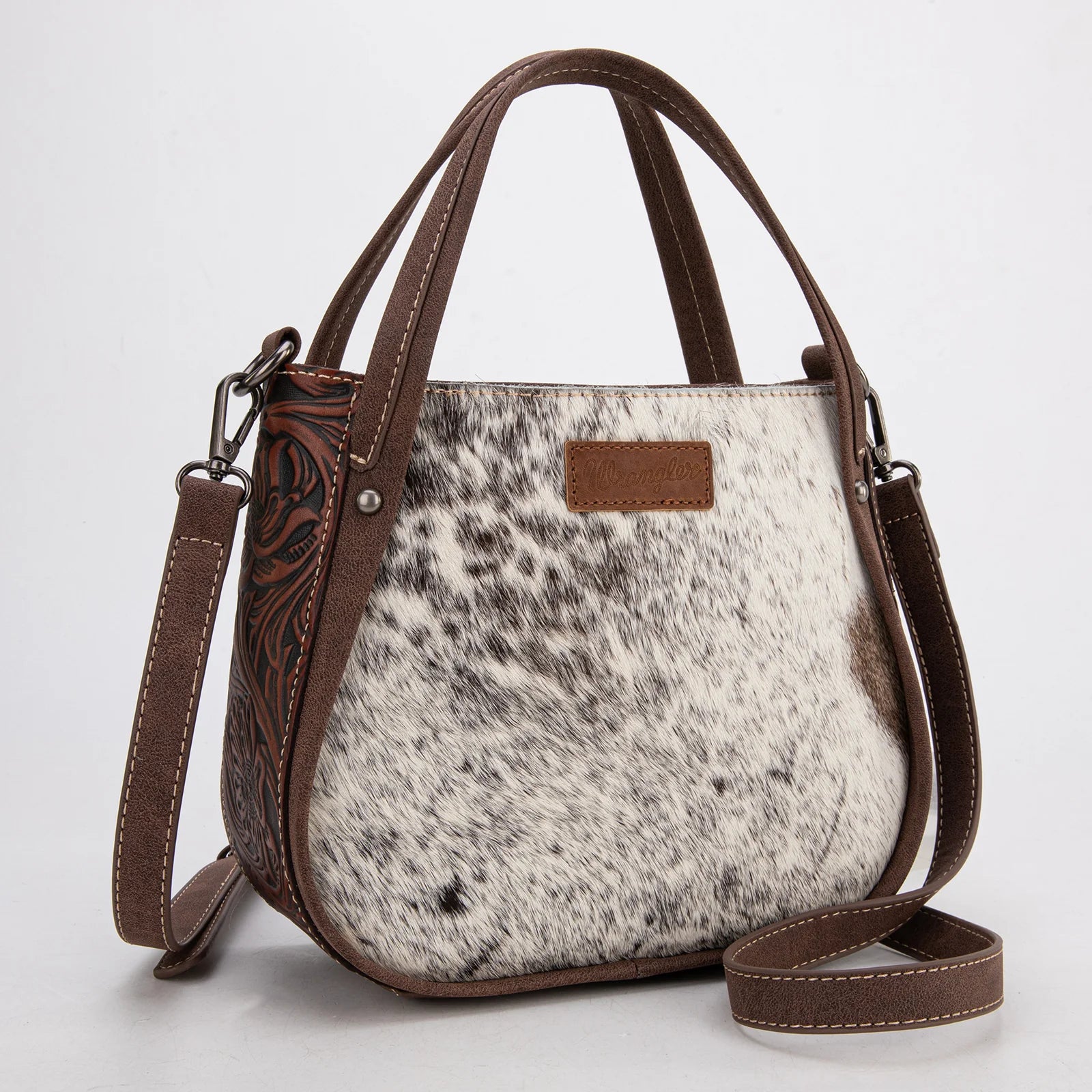 Wrangler Genuine Hair-On Cowhide Tote/Crossbody