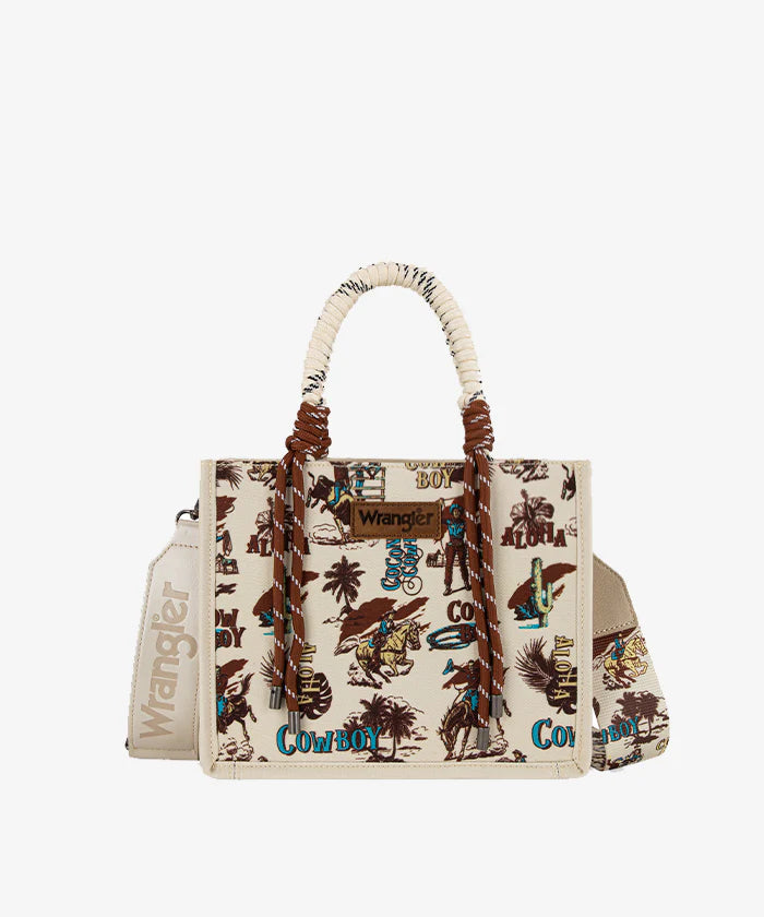 Wrangler Southwestern Print Rope Tote Bag