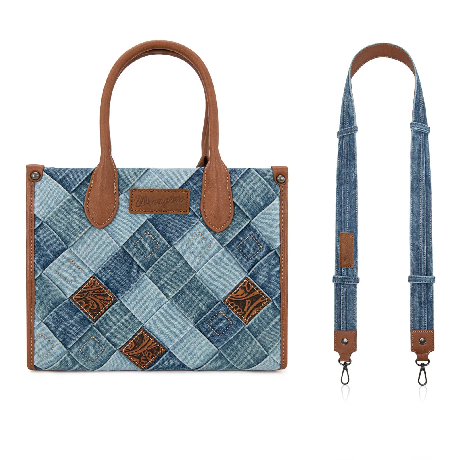 Wrangler Woven Denim Concealed Carry Tote/Crossbody