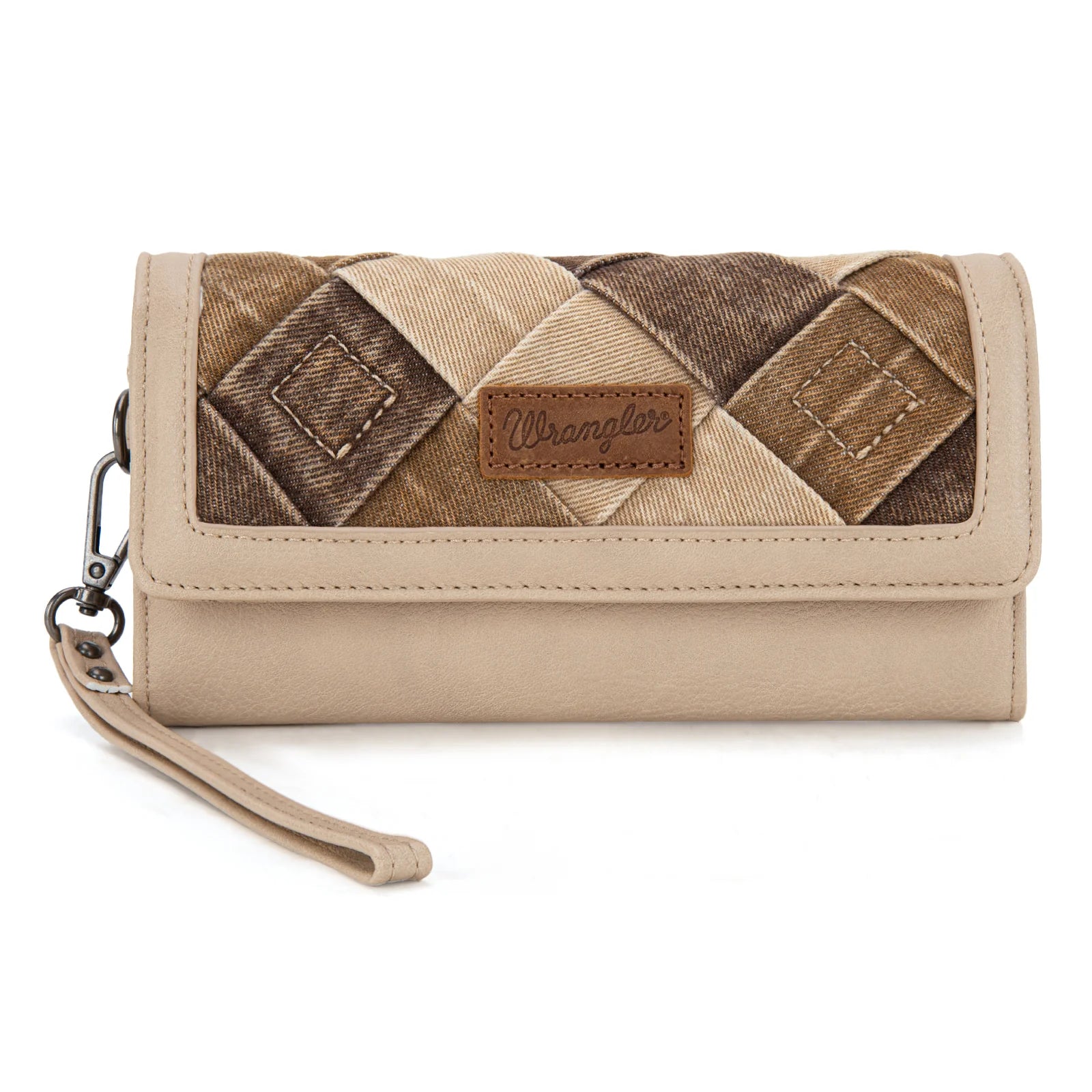 Wrangler Denim Woven Tri-Fold Wristlet/Wallet