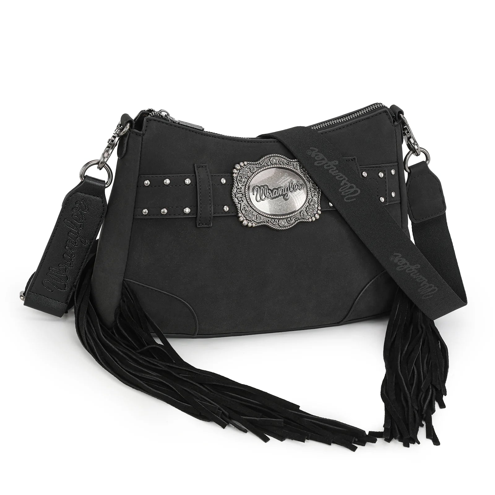 Wrangler Fringe Buckle Hobo Bag/Crossbody Bag