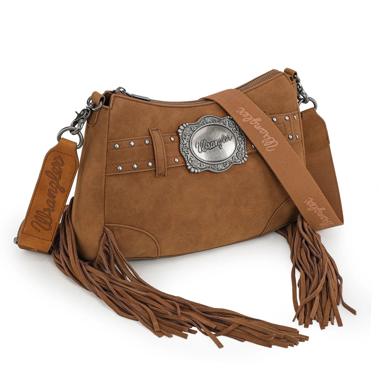 Wrangler Fringe Buckle Hobo Bag/Crossbody Bag