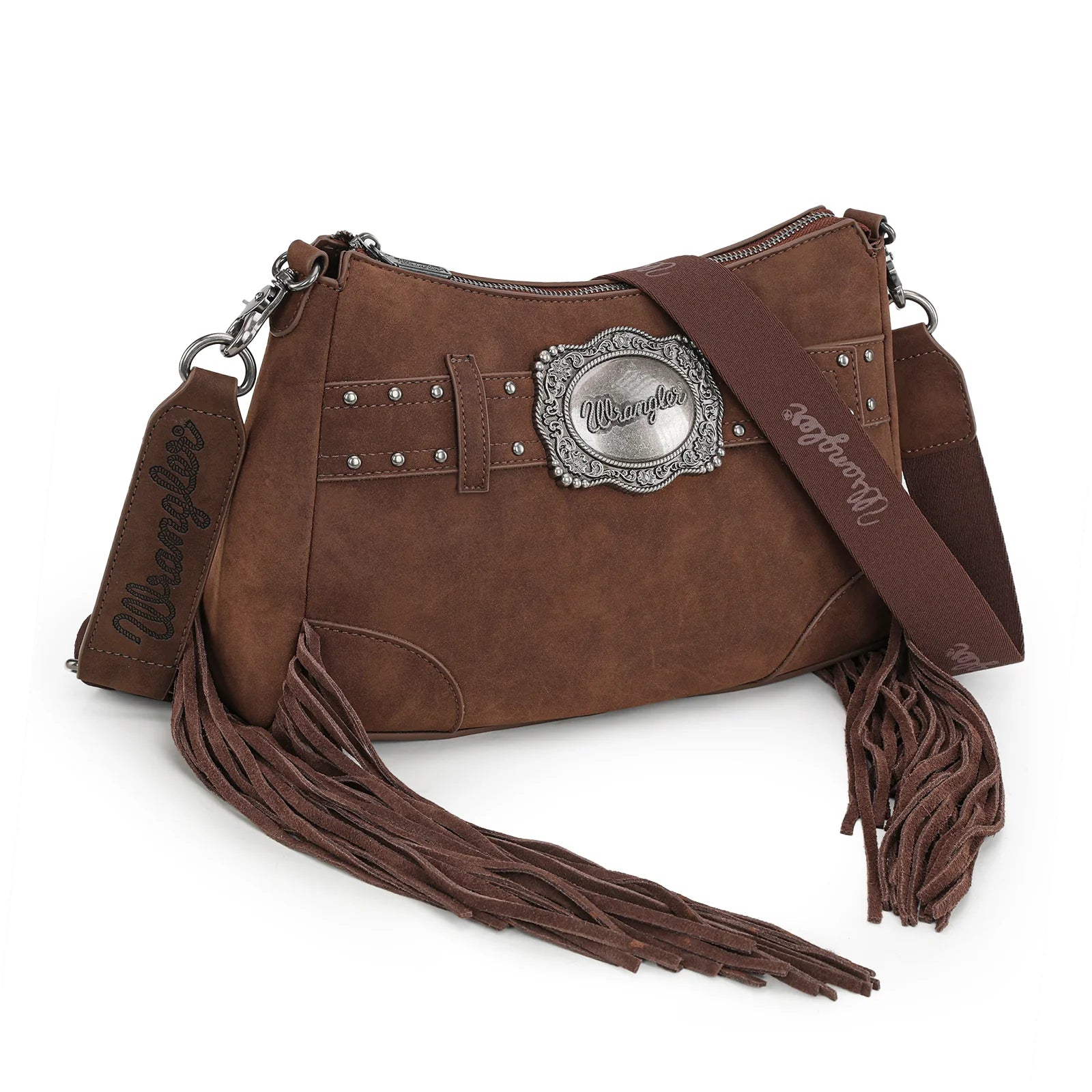 Wrangler Fringe Buckle Hobo Bag/Crossbody Bag
