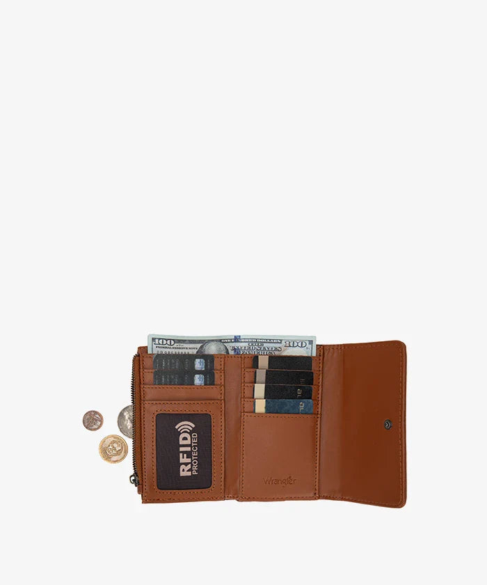 Wrangler Rhinestone Trifold Wallet