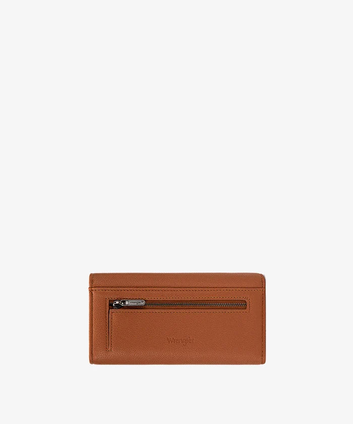 Wrangler Long Floral RFID Wallet Brown
