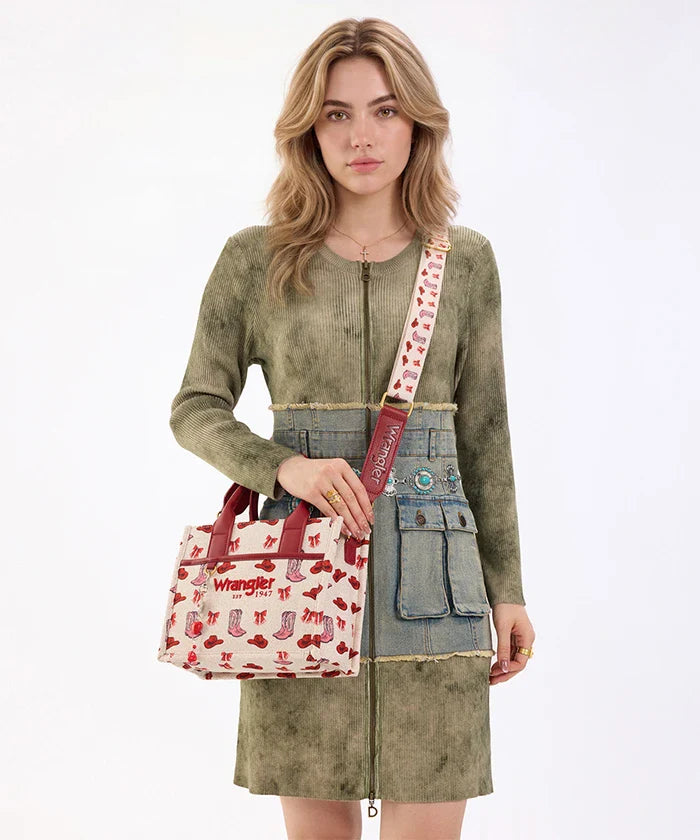 Wrangler Rodeo Icons Western Canvas Tote Bag