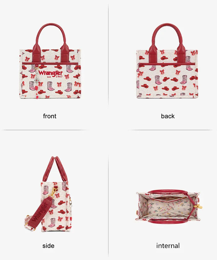 Wrangler Rodeo Icons Western Canvas Tote Bag