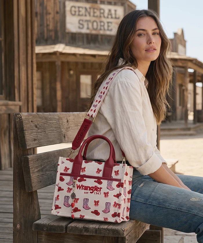 Wrangler Rodeo Icons Western Canvas Tote Bag