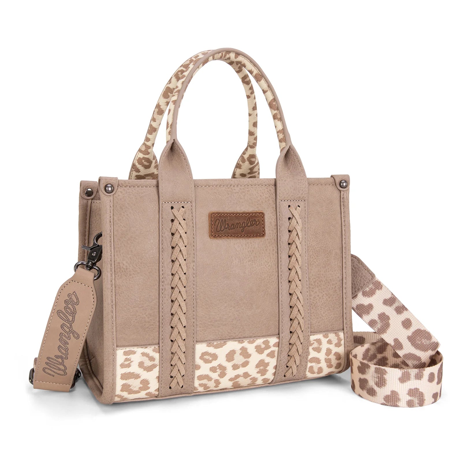 Wrangler Leopard Print Concealed Carry Tote/Crossbody