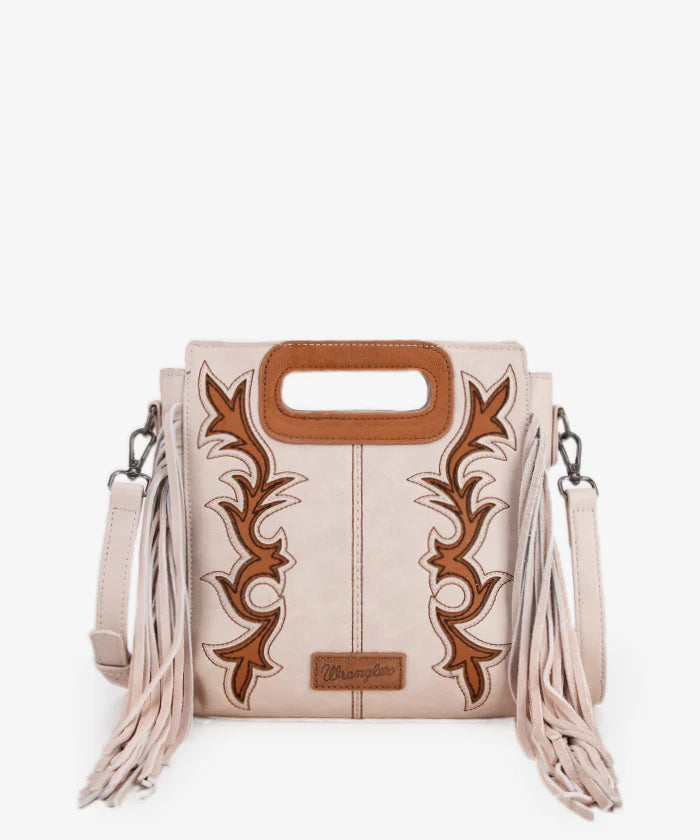 Wrangler Top Handle Boot Scroll Fringe Tote/Crossbody